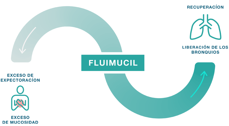 Fluimucil Forte para la expectoración de la mucosidad